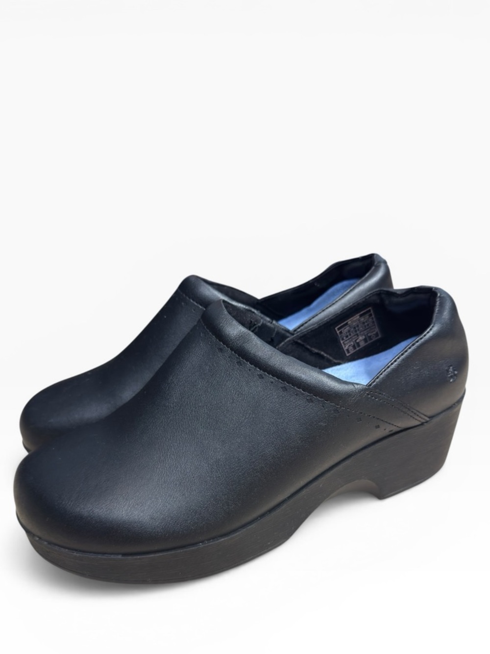 LILA Shoes For Crews Black Platform Non Slip Work Clogs Womens Size US 8 UK 5.5